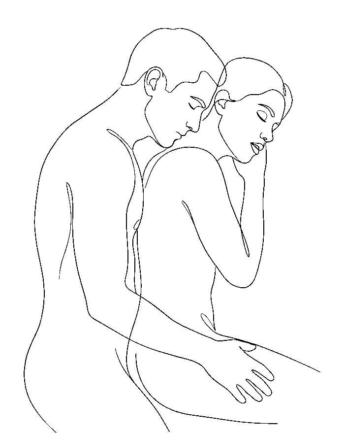 Line drawing for Lazy positions that still make you come