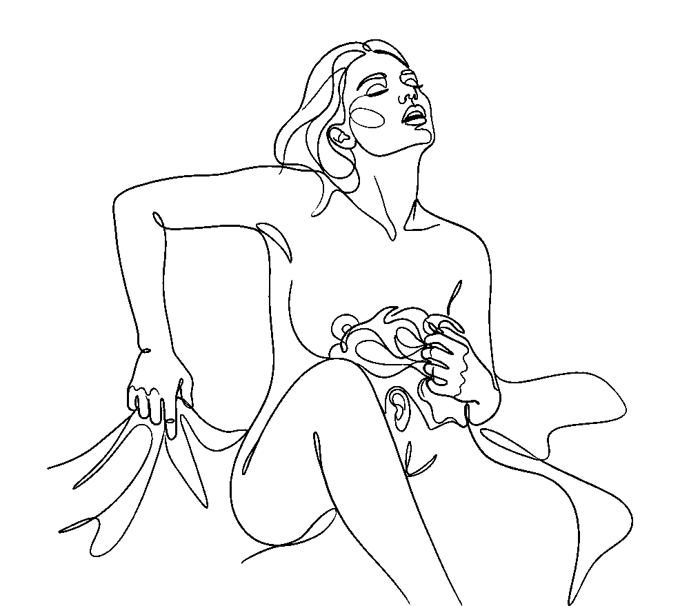 Line drawing for The blow job that makes his legs shake