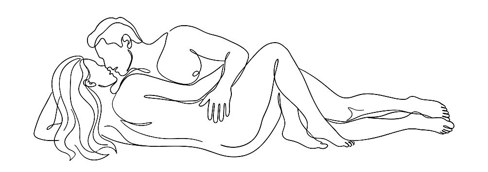 Line drawing for Spooning Sex for Slow, Sleepy Mornings